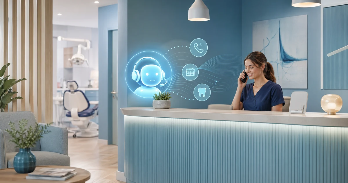 Hur tandvårdskliniker i Sverige kan minska uteblivna ankomster och fylla avbokningar med en AI-receptionist — VoiceFleet blog illustration