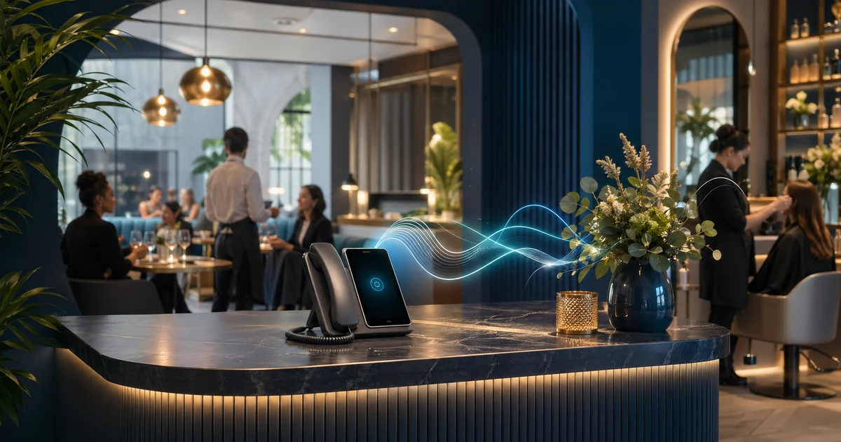 Hur salonger i Sverige kan sluta tappa högtidsbokningar, chatt och uteblivna besök med en AI-receptionist — VoiceFleet blog illustration