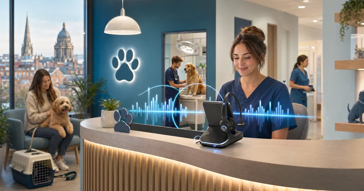 AI Receptionist for Vets in Leeds | VoiceFleet — VoiceFleet blog illustration