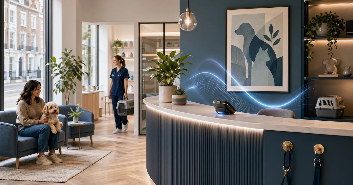 AI Receptionist for Vets in London | VoiceFleet — VoiceFleet blog illustration