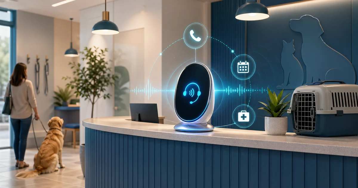 AI Receptionist for Vets in Manchester | VoiceFleet — VoiceFleet blog illustration