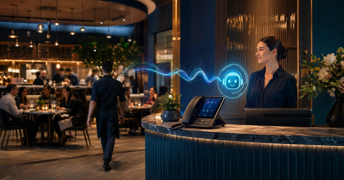 Wirtualna Recepcjonistka AI w Restauracji: Więcej Rezerwacji — VoiceFleet blog illustration
