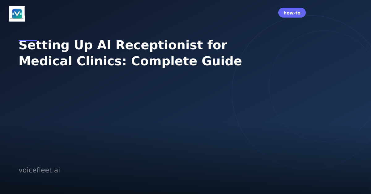 Healthcare administrator setting up AI receptionist system on computer in modern medical clinic office
